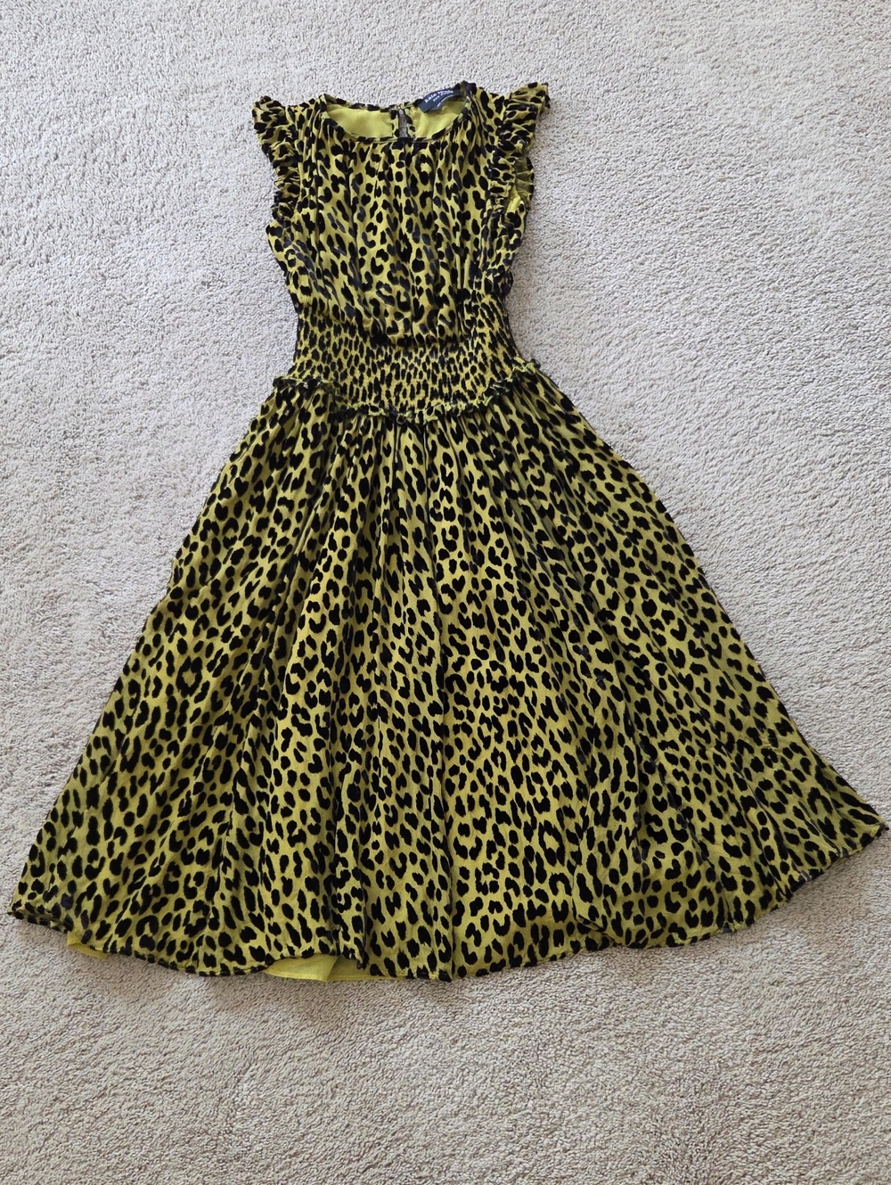 Kate Spade Modern Leopard Smocked Waist Dress